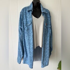 Wrangler Paisley Flame Resistant Shirt | Size XXL